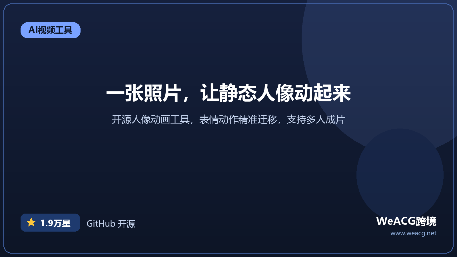 LivePortrait 开源人像动画工具：一张照片让静态人像动起来实测