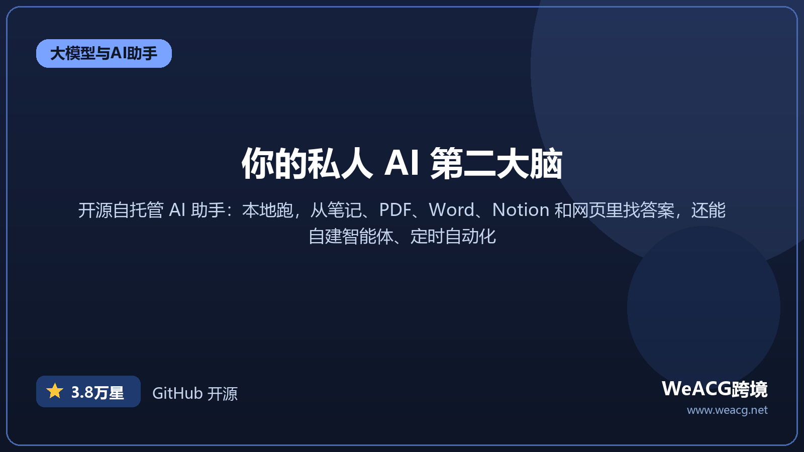 Khoj 开源 AI 第二大脑实测：本地跑，让 AI 从你的笔记、文档和网页里找答案
