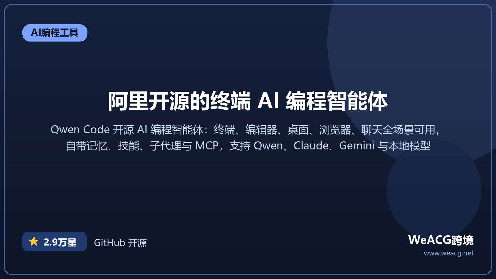 Qwen Code 开源 AI 编程智能体实测：阿里出品，终端里一句话让 AI 写代码改 Bug